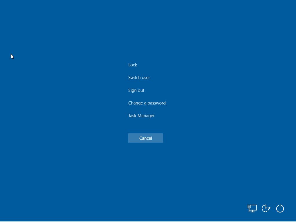 Ctrl Alt Del Windows 10